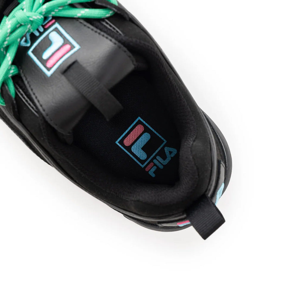 フィラ ディスラプター2ディーエス FILA DISRUPTOR 2 DS Black/River Blue/Camellia レディース スニーカー FU0104614-001