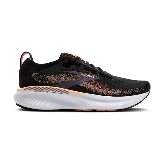 ブルックス アドレナリンGTS25 BROOKS Adrenaline GTS 25 Black/Peach/Mulled Grape レディース スニーカー BRW-4432BLK/P