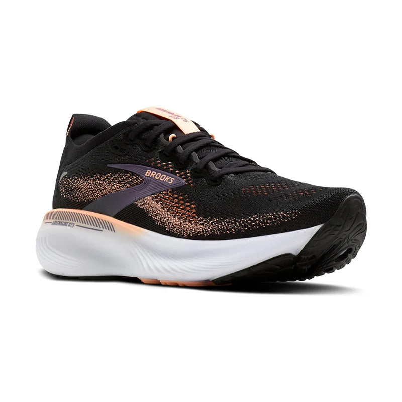 ブルックス アドレナリンGTS25 BROOKS Adrenaline GTS 25 Black/Peach/Mulled Grape レディース スニーカー BRW-4432BLK/P