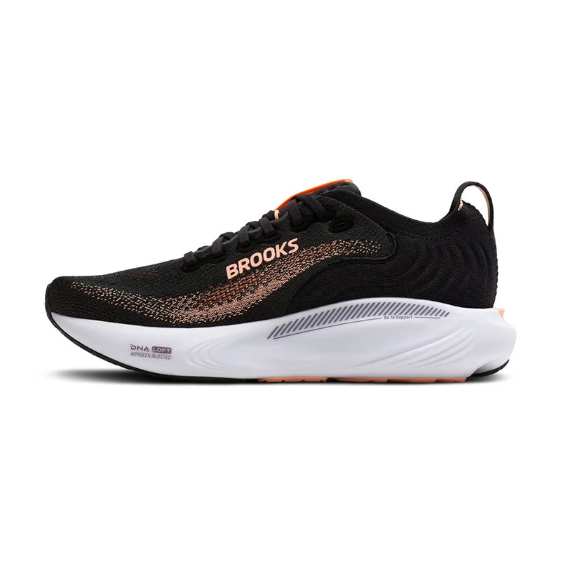 ブルックス アドレナリンGTS25 BROOKS Adrenaline GTS 25 Black/Peach/Mulled Grape レディース スニーカー BRW-4432BLK/P