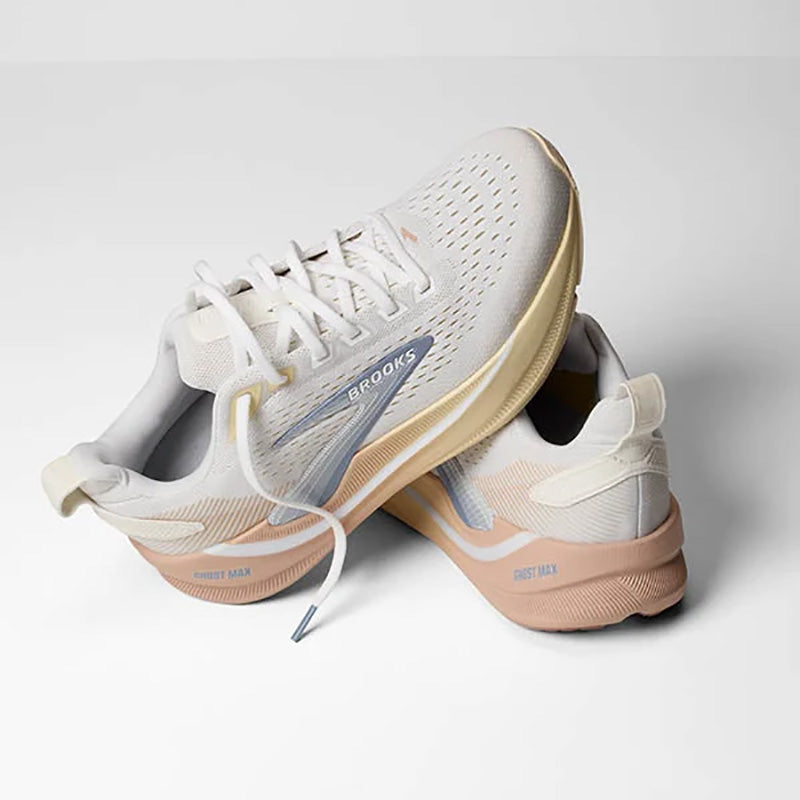 ブルックス ゴーストマックス4 BROOKS Ghost MAX 4 ホワイト/ピンク レディース スニーカー BRW-4852W/P