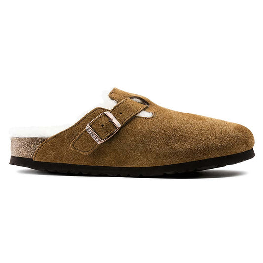 ビルケンシュトック ボストン シアリング スエードレザー BIRKENSTOCK Boston Shearling ミンク レディース サンダル ナロー幅 1001141