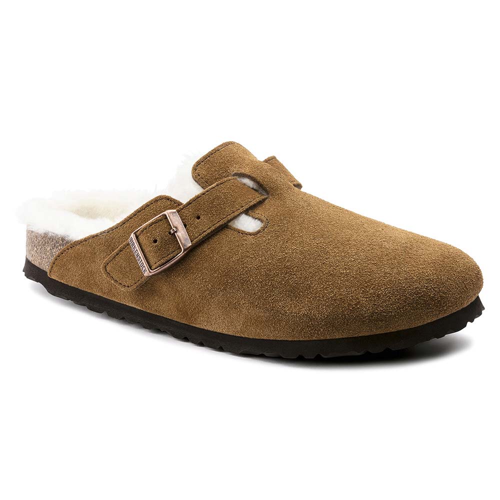 ビルケンシュトック ボストン シアリング スエードレザー BIRKENSTOCK Boston Shearling ミンク レディース サンダル ナロー幅 1001141