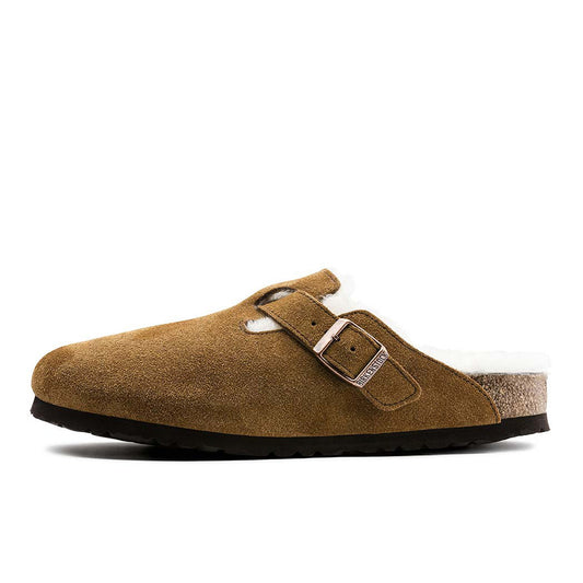 ビルケンシュトック ボストン シアリング スエードレザー BIRKENSTOCK Boston Shearling ミンク レディース サンダル ナロー幅 1001141