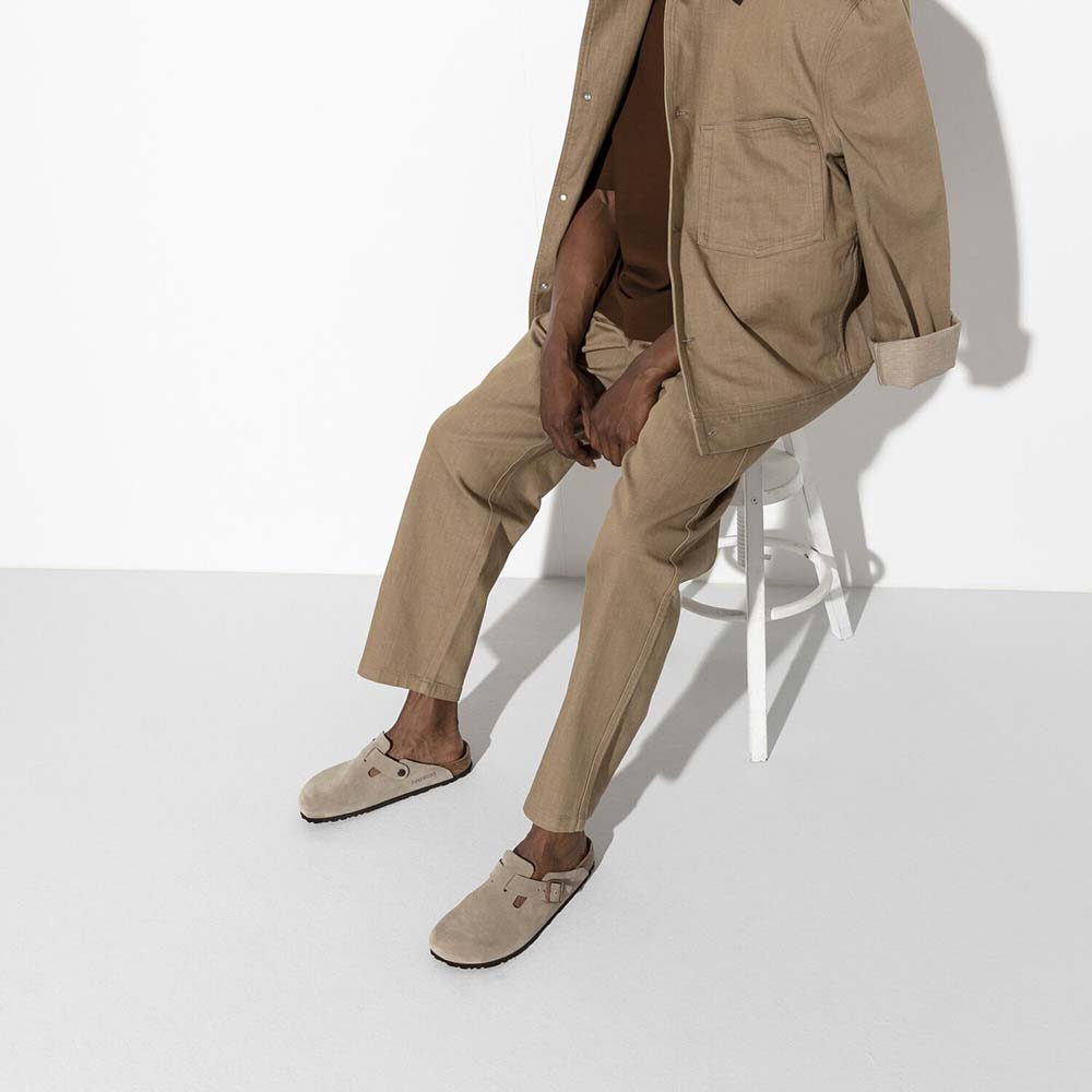 ビルケンシュトック ボストン スエードレザー BIRKENSTOCK Boston トープ レディース サンダル ナロー幅 0060463
