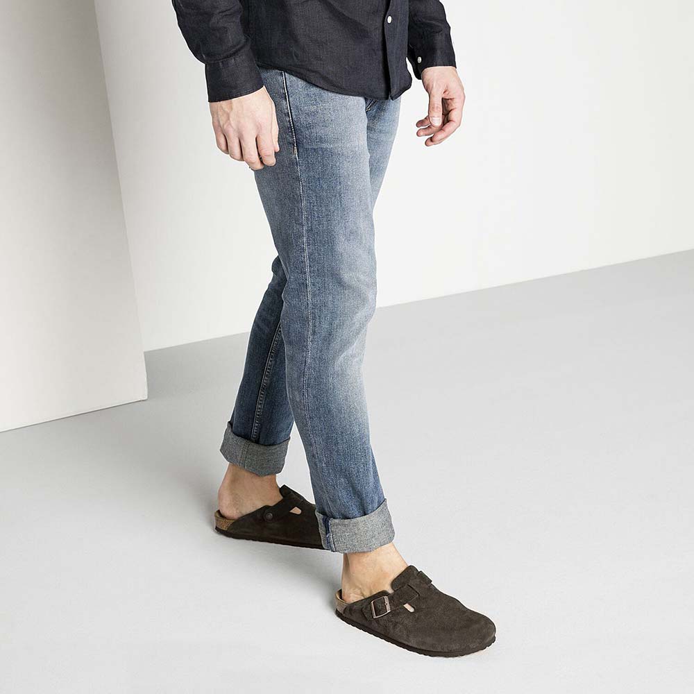 ビルケンシュトック ボストン スエードレザー BIRKENSTOCK Boston モカ メンズ サンダル レギュラー幅 0060901