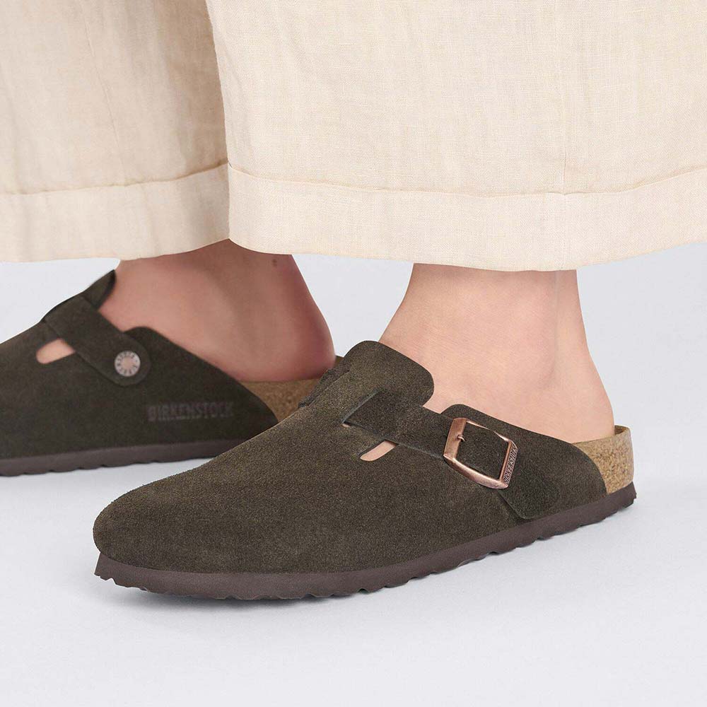 ビルケンシュトック ボストン スエードレザー BIRKENSTOCK Boston モカ レディース サンダル ナロー幅 1027460