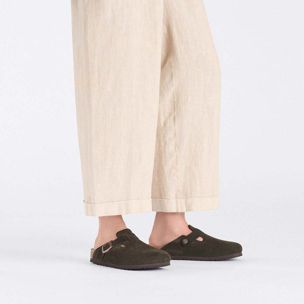 ビルケンシュトック ボストン スエードレザー BIRKENSTOCK Boston モカ レディース サンダル ナロー幅 1027460