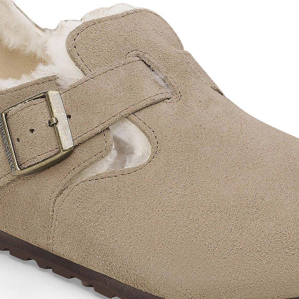 ビルケンシュトック ロンドンシアリング スエードレザー BIRKENSTOCK London Shearling トープ レディース シューズ ナロー幅 1028470