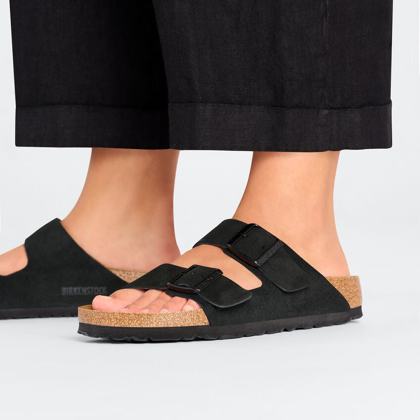 ビルケンシュトック アリゾナ スエードレザー ブラック BIRKENSTOCK Arizona Suede Leather Black レディース サンダル ナロー幅 1027164