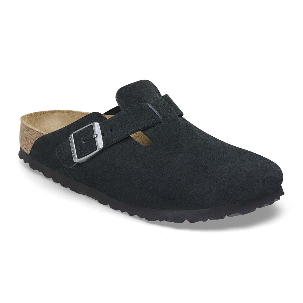 ビルケンシュトック ボストン スエードレザー BIRKENSTOCK Boston ブラック レディース サンダル ナロー幅 GC1027067