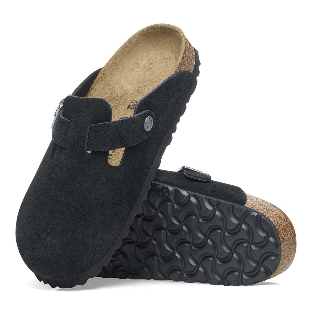 ビルケンシュトック ボストン スエードレザー BIRKENSTOCK Boston ブラック レディース サンダル ナロー幅 GC1027067