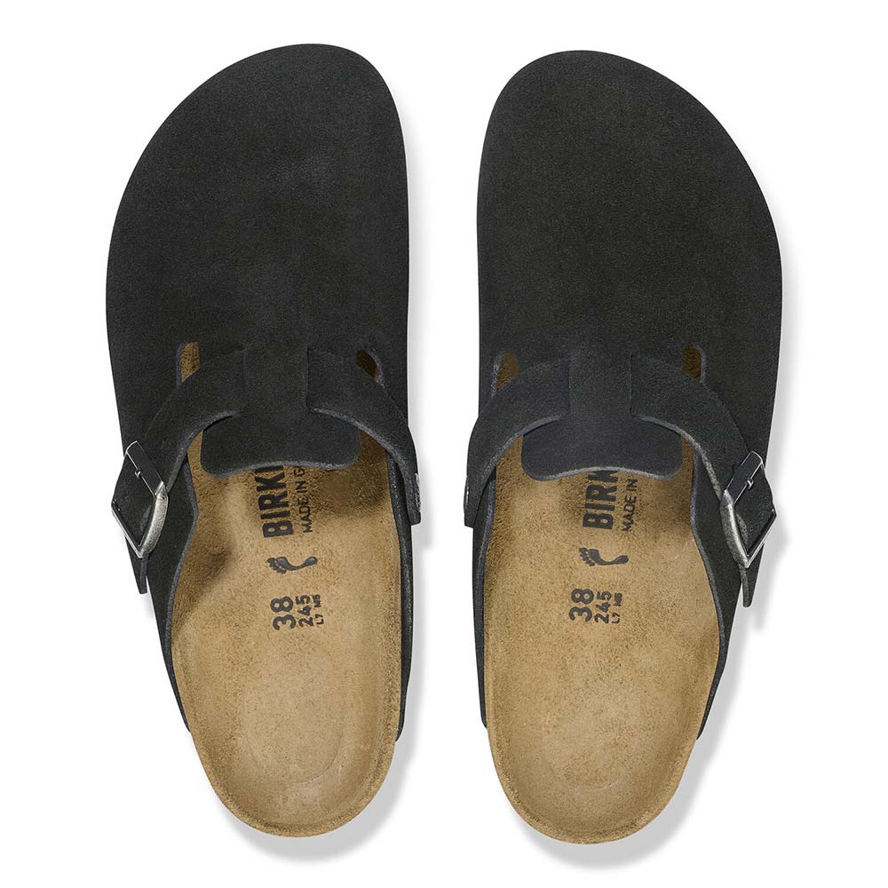 ビルケンシュトック ボストン スエードレザー BIRKENSTOCK Boston ブラック レディース サンダル ナロー幅 GC1027067