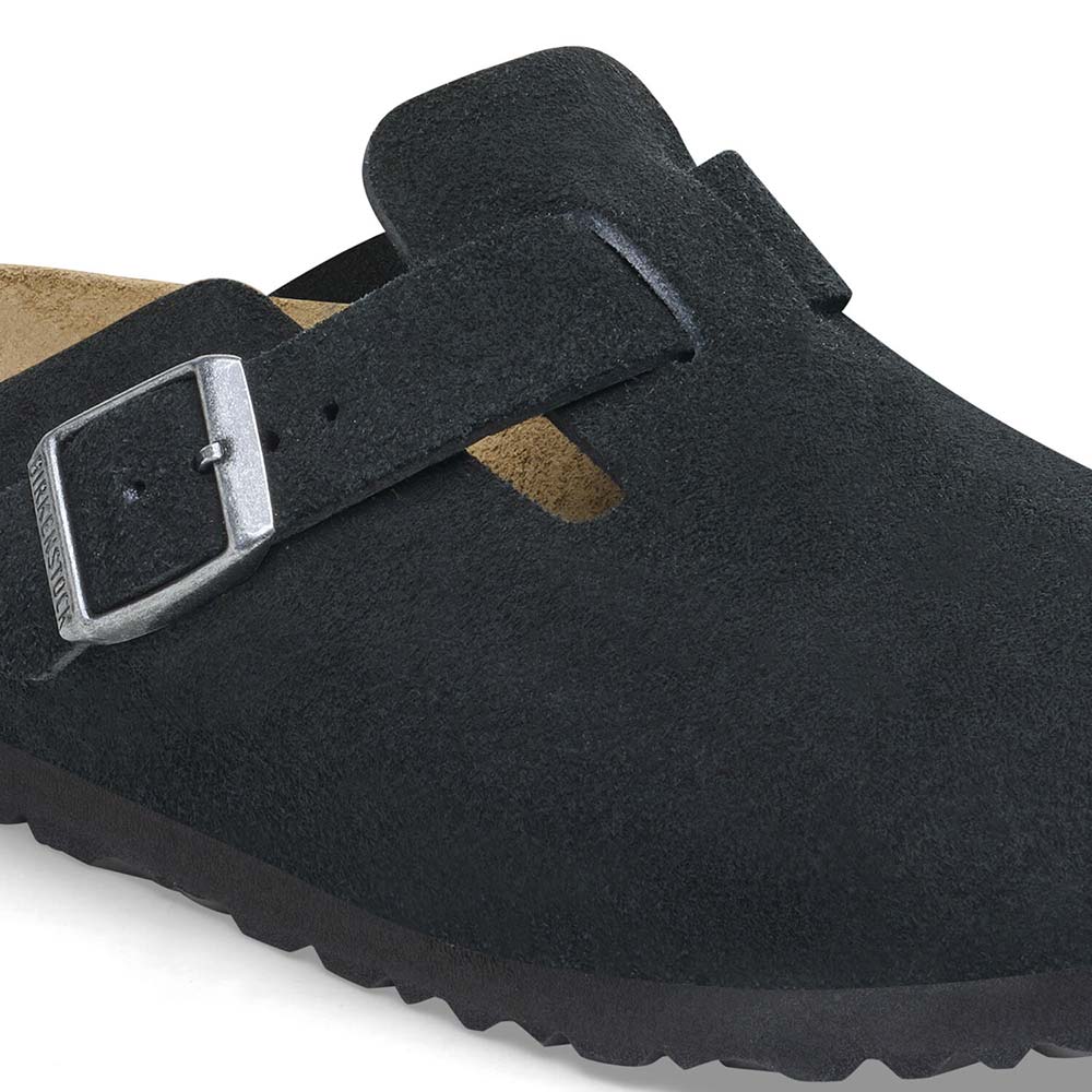 ビルケンシュトック ボストン スエードレザー BIRKENSTOCK Boston ブラック レディース サンダル ナロー幅 GC1027067
