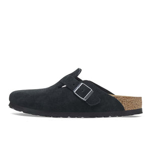 BIRKENSTOCK Boston Suede Leather Black ナロー幅 GC1027067