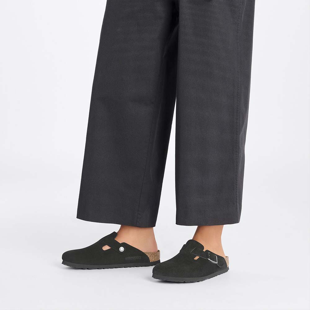 ビルケンシュトック ボストン スエードレザー BIRKENSTOCK Boston ブラック メンズ サンダル レギュラー幅 GC1027142