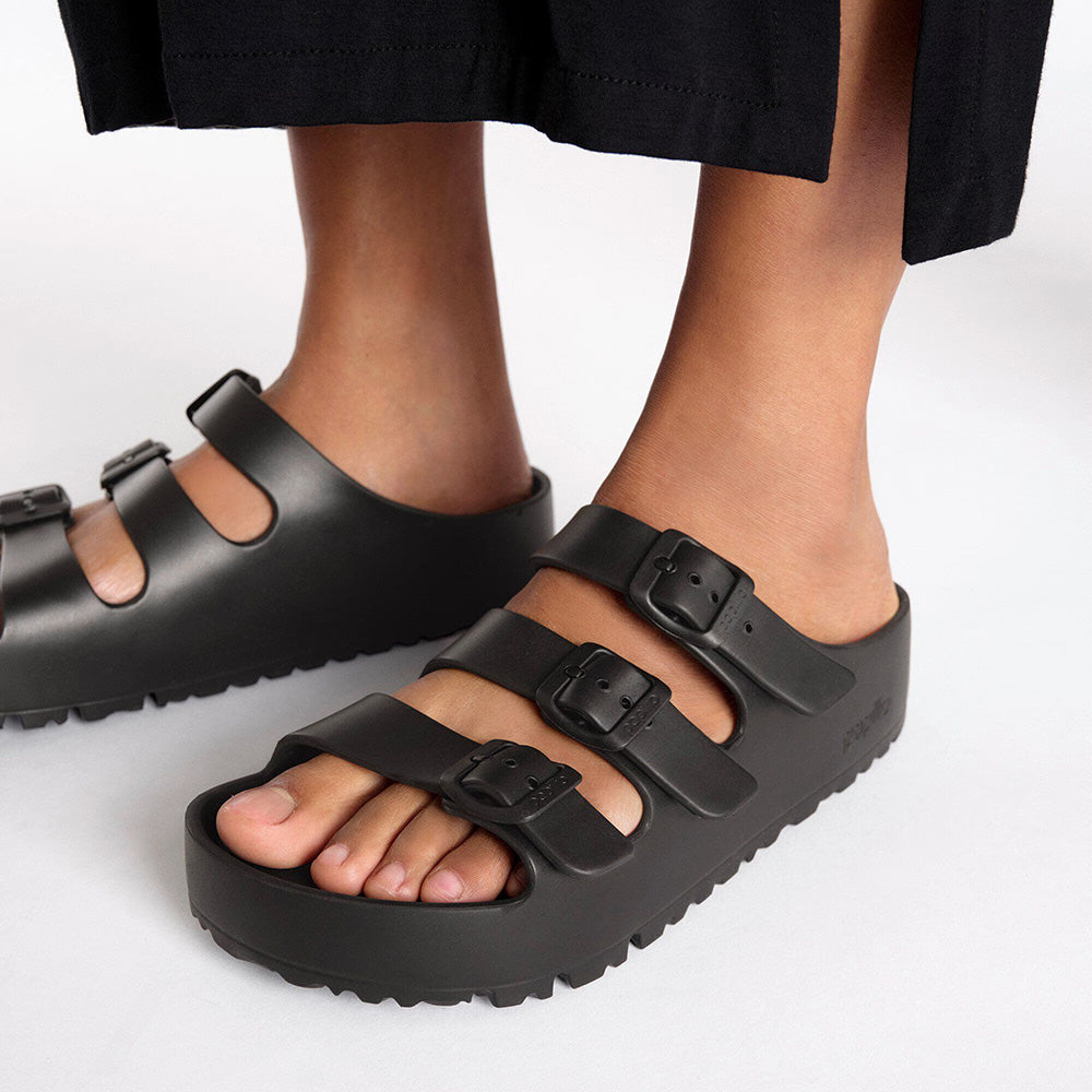 ビルケンシュトック フロリダ III EVAフレックスプラットフォーム BIRKENSTOCK Florida III EVA Flex Platform ブラック レディース サンダル ナロー幅 1029738