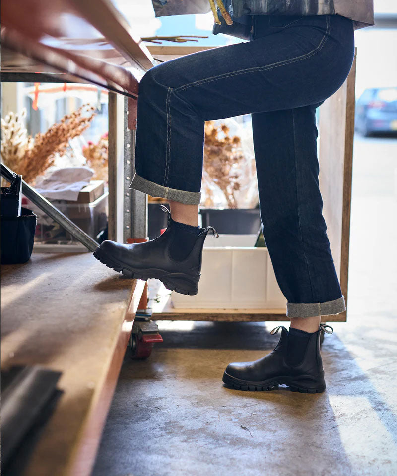 ブランドストーン ラグ ブーツ Blundstone LUG BOOT BS2240 Black メンズ レディース スムースレザー サイドゴアブーツ BS2240009