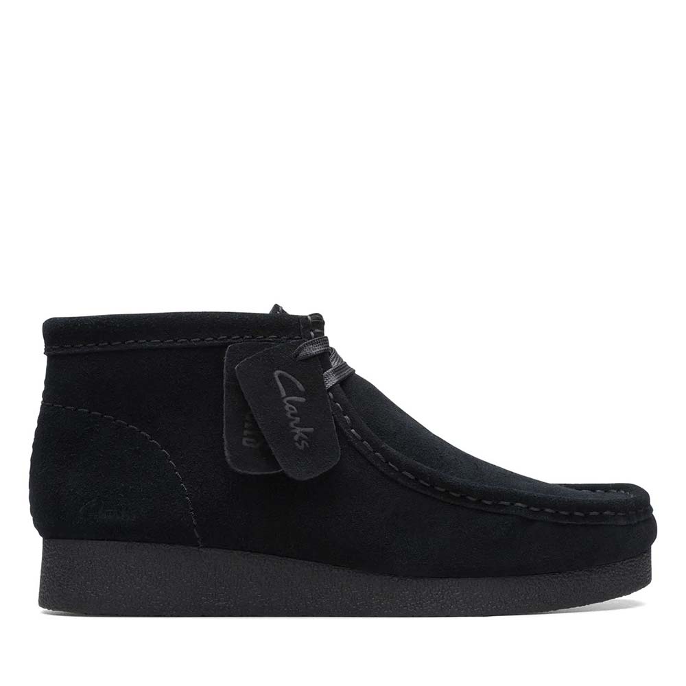 クラークス レディース ワラビーエヴォブーツ Clarks WallabeeEVO Bt ブラックスエード レディース シューズ 26174743