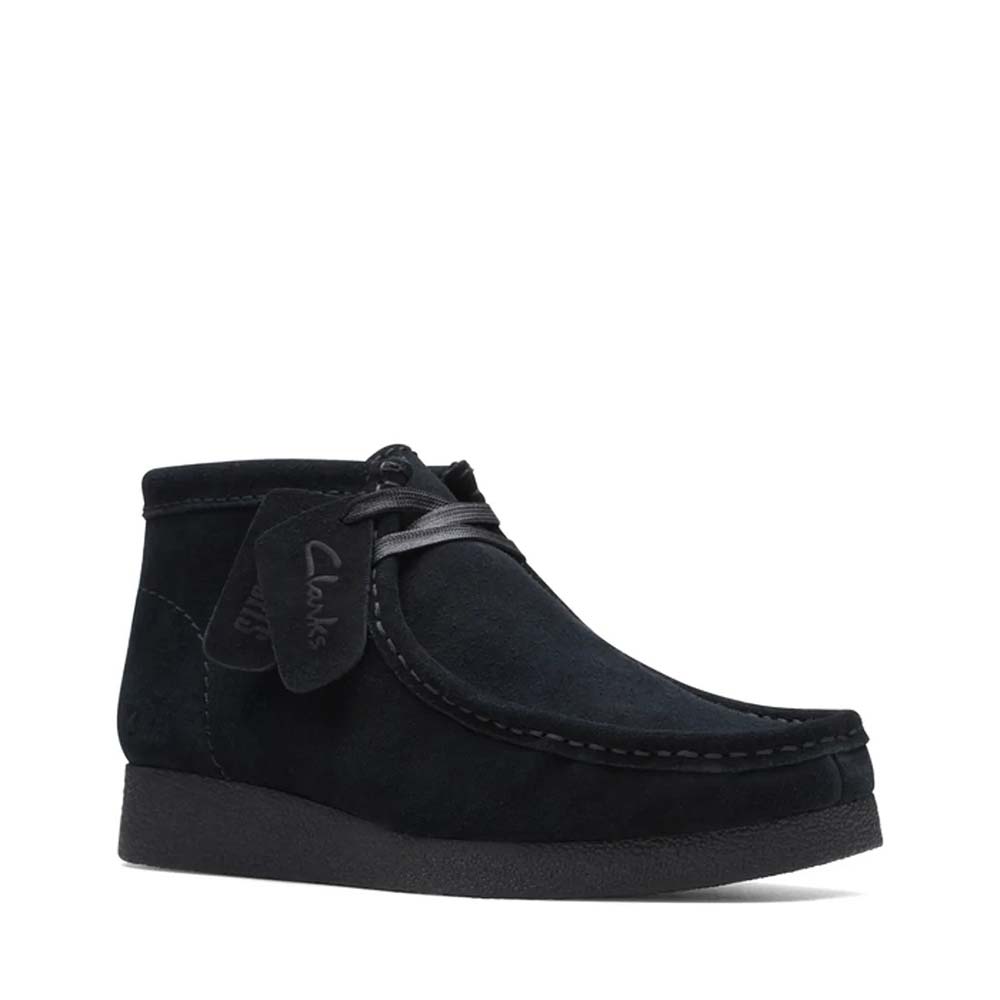 クラークス レディース ワラビーエヴォブーツ Clarks WallabeeEVO Bt ブラックスエード レディース シューズ 26174743