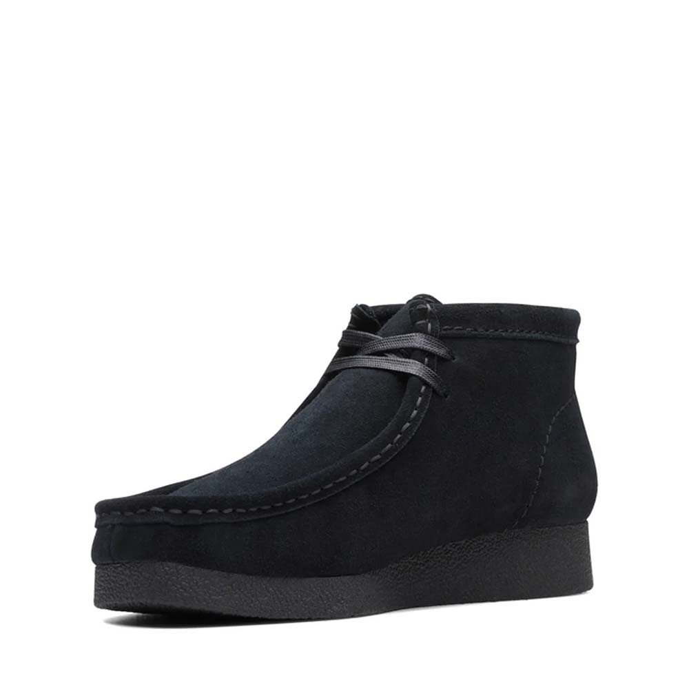 クラークス レディース ワラビーエヴォブーツ Clarks WallabeeEVO Bt ブラックスエード レディース シューズ 26174743