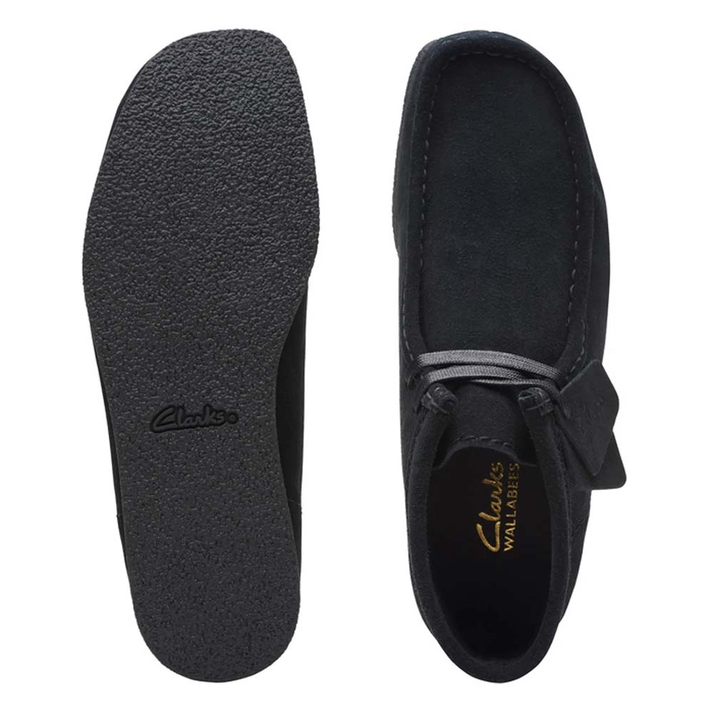 クラークス レディース ワラビーエヴォブーツ Clarks WallabeeEVO Bt ブラックスエード レディース シューズ 26174743