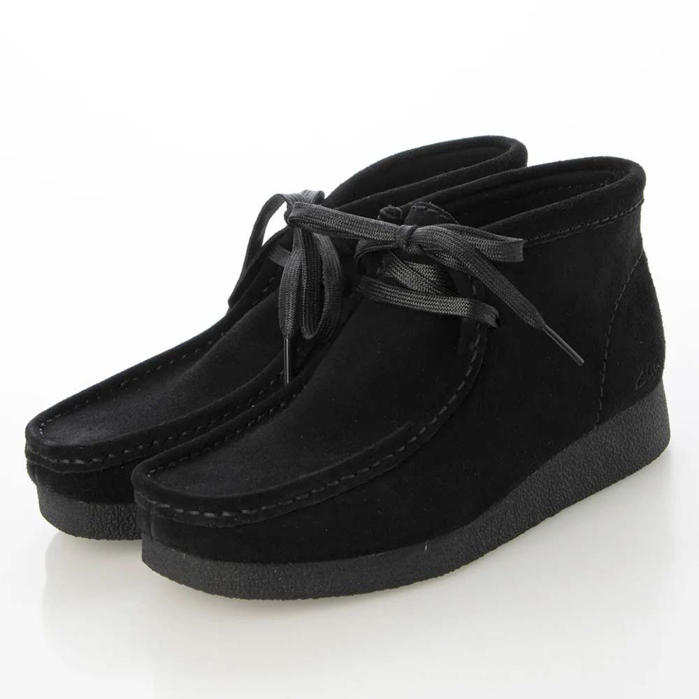 クラークス レディース ワラビーエヴォブーツ Clarks WallabeeEVO Bt ブラックスエード レディース シューズ 26174743