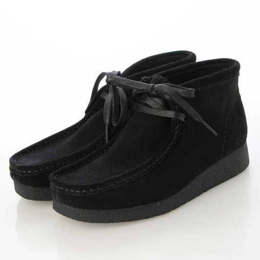 クラークス レディース ワラビーエヴォブーツ Clarks WallabeeEVO Bt ブラックスエード レディース シューズ 26174743