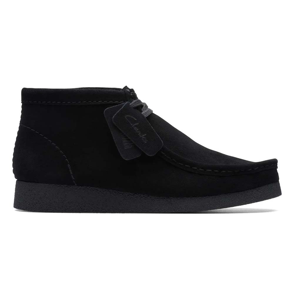 クラークス ワラビーエヴォブーツ Clarks WallabeeEVO Bt ブラックスエード メンズ シューズ 26172823