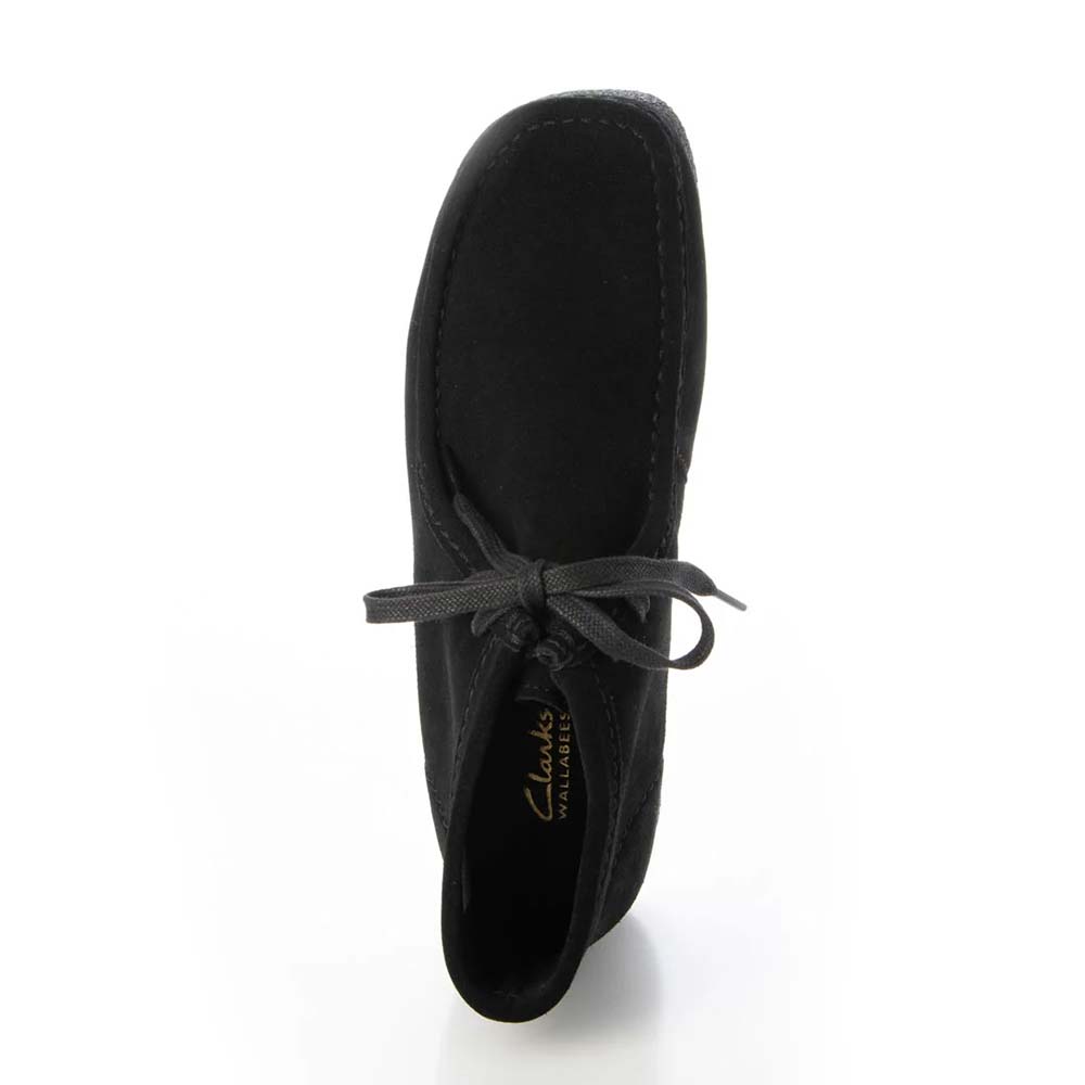 クラークス ワラビーエヴォブーツ Clarks WallabeeEVO Bt ブラックスエード メンズ シューズ 26172823