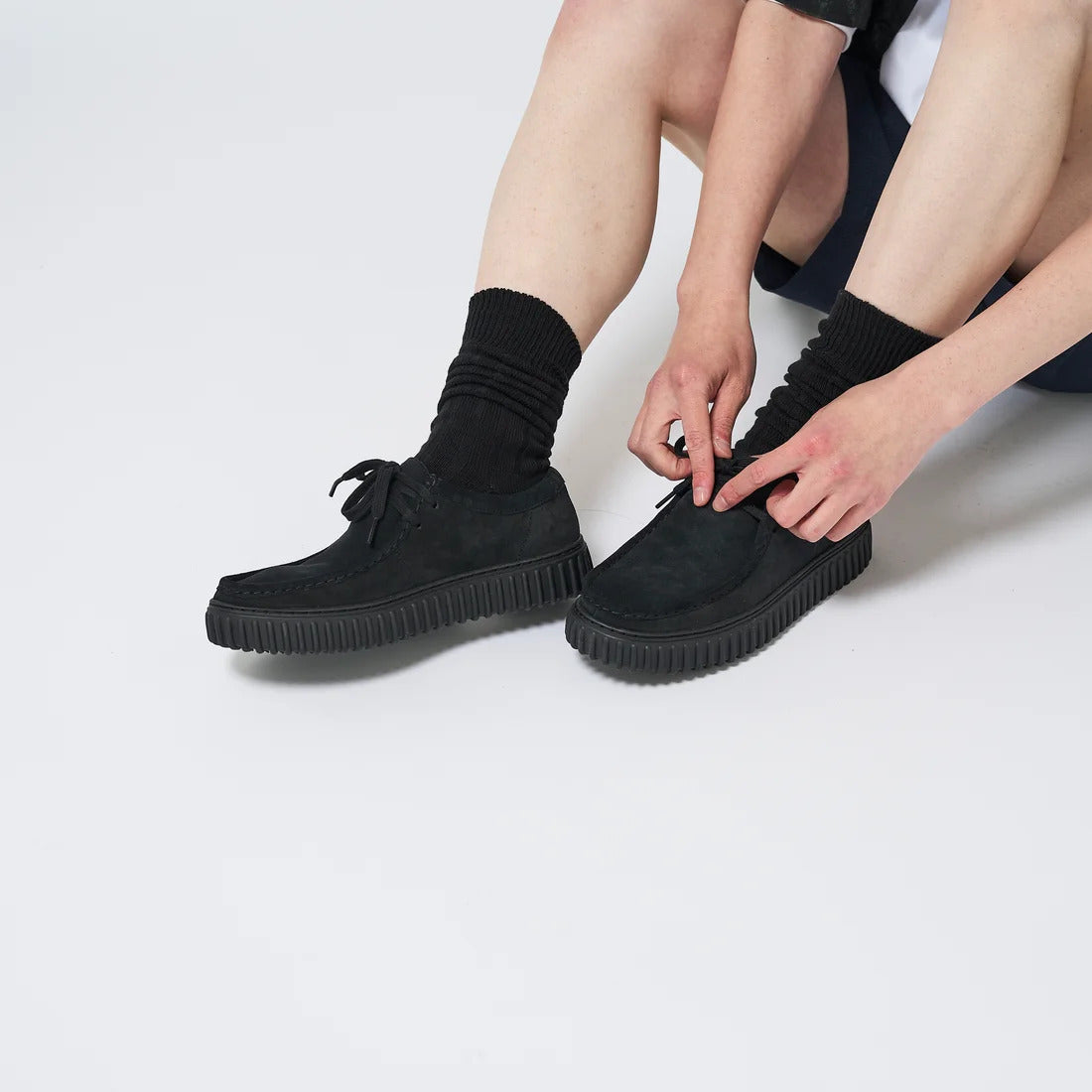 クラークス トーヒルロー Clarks Torhill Lo ブラックスエード メンズ シューズ 26172019
