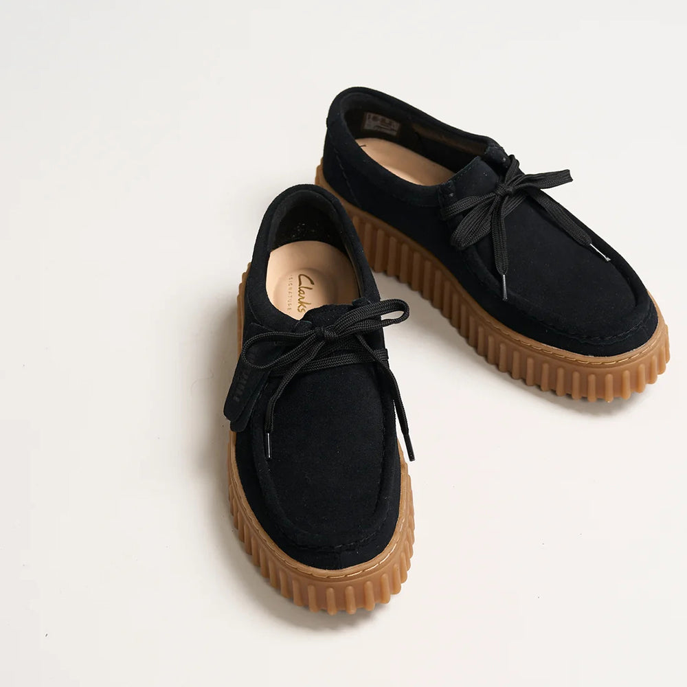 クラークス トーヒルビー Clarks Torhill Bee ブラックスエード レディース シューズ 26172044