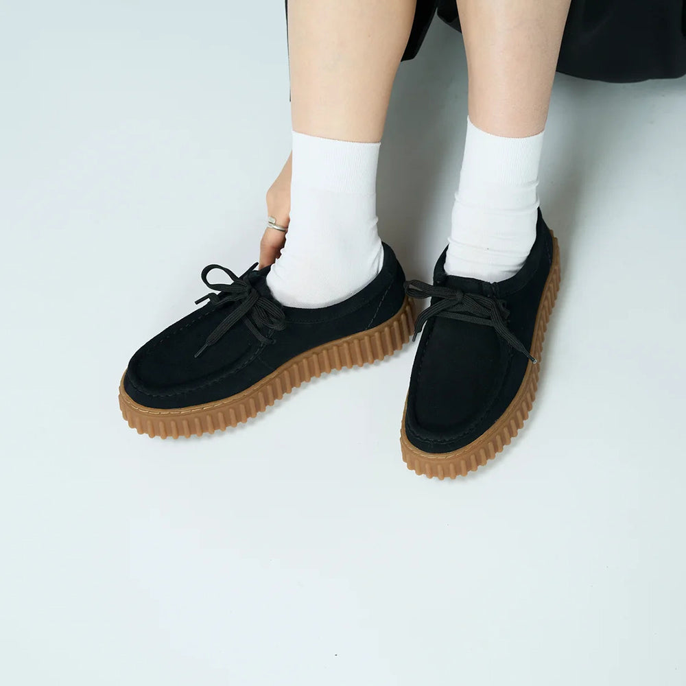 クラークス トーヒルビー Clarks Torhill Bee ブラックスエード レディース シューズ 26172044