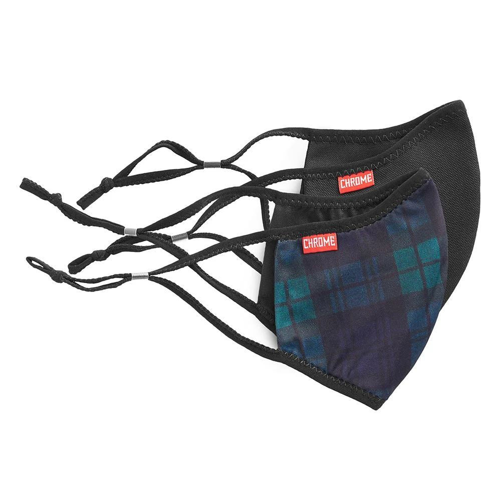 クローム マスク 洗える シチズン フェイス マスク CHROME CITIZEN FACEMASK BLACK/BLACKWATCH メンズ M/Lサイズ 布マスク おしゃれ SURVIVAL GEAR AC206BKBW