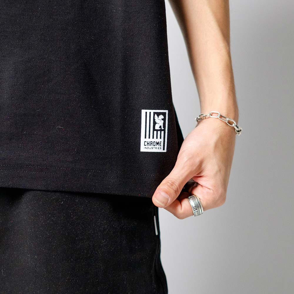 クローム ライムストーン ケーブ ティー ワイドフィット OG ロゴ CHROME LSC TEE WIDE FIT OG LOGO BLACK メンズ Tシャツ 鍾乳洞Tシャツ JP247BK