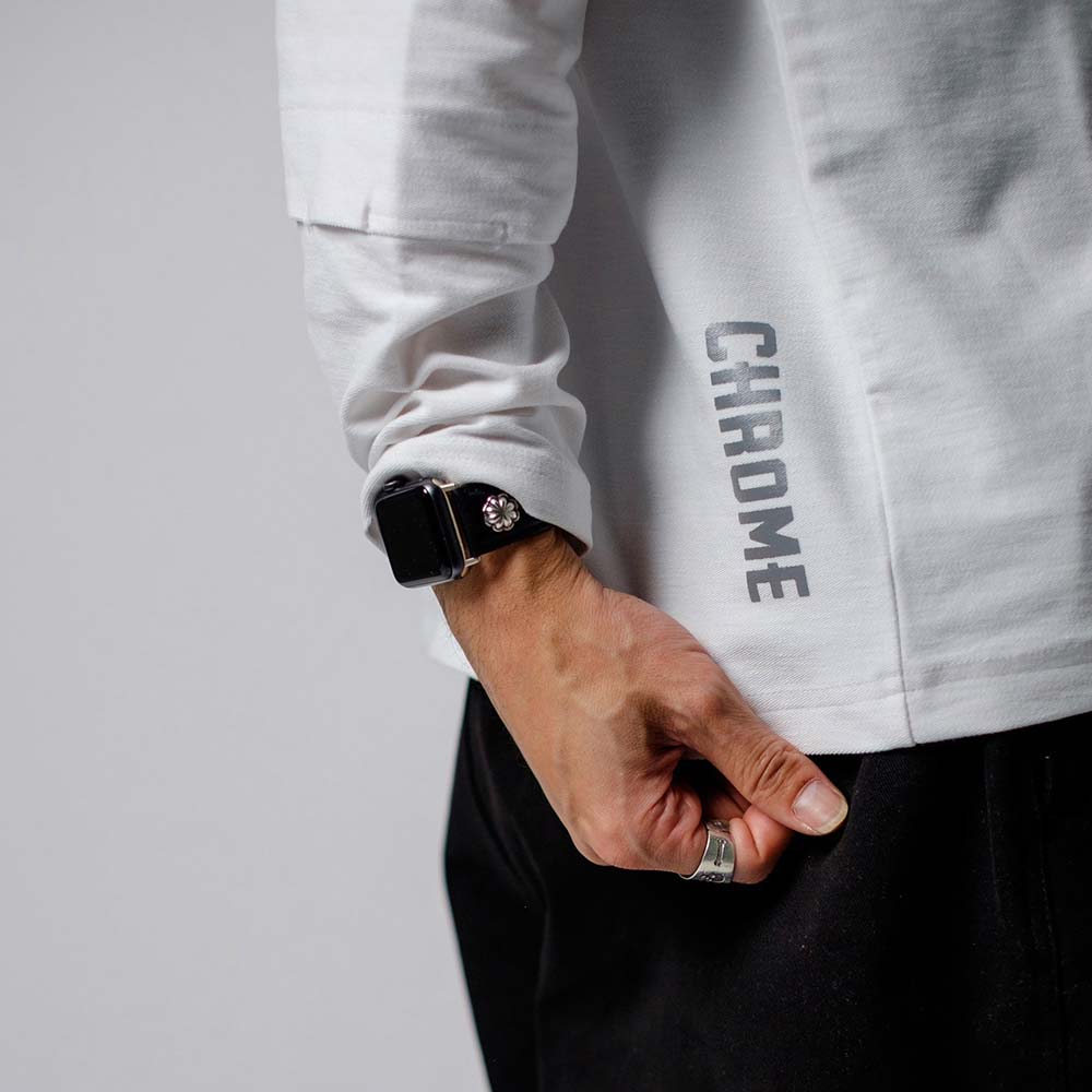 クローム ライムストーン ケーブ LS ティー OG ロゴ CHROME LIMESTONE CAVE LS TEE OG LOGO WHITE メンズ Tシャツ 鍾乳洞Tシャツ JP265WH