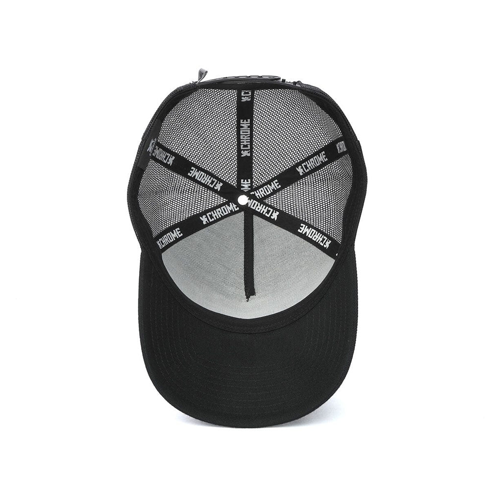 クローム 5 パネル メッシュ キャップ CHROME 5 PANEL MESH CAP BLACK/REFLECTIVE メンズ 帽子 AJ007BKRF