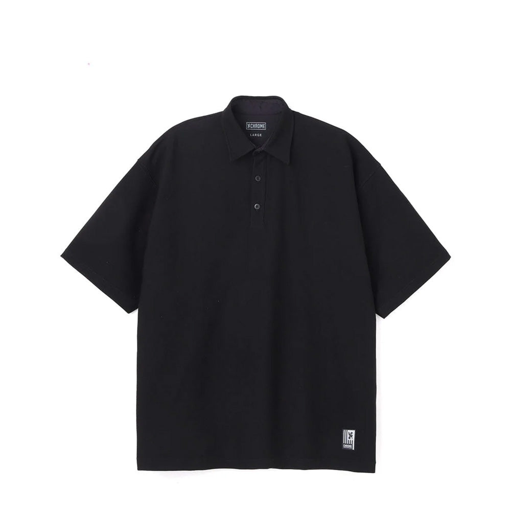 クローム ライムストーン ケーブ ポロ オリジナル ロゴ CHROME LSC POLO WIDE FIT OG LOGO BLACK メンズ JP281BK