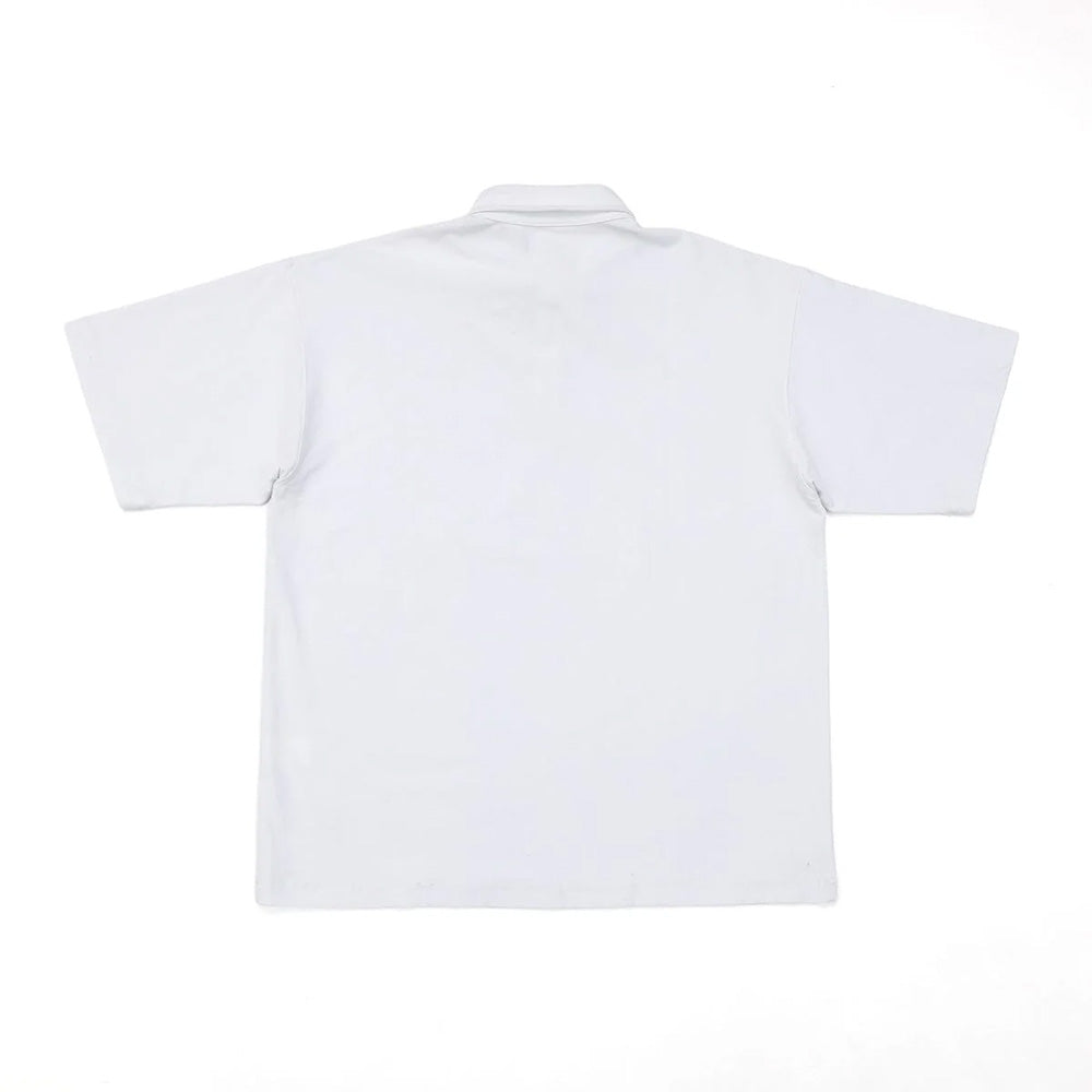 クローム ライムストーン ケーブ ポロ オリジナル ロゴ CHROME LSC POLO WIDE FIT OG LOGO WHITE メンズ JP281WH