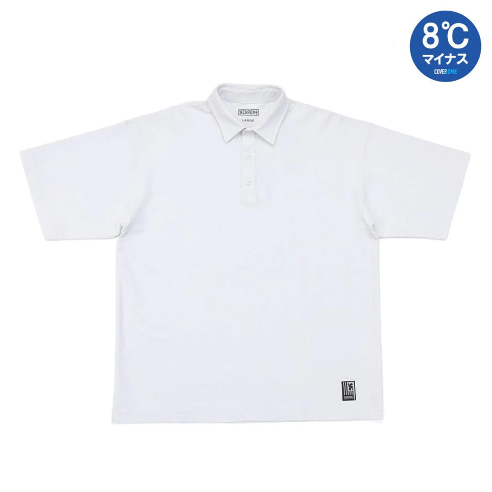 クローム ライムストーン ケーブ ポロ オリジナル ロゴ CHROME LSC POLO WIDE FIT OG LOGO WHITE メンズ JP281WH