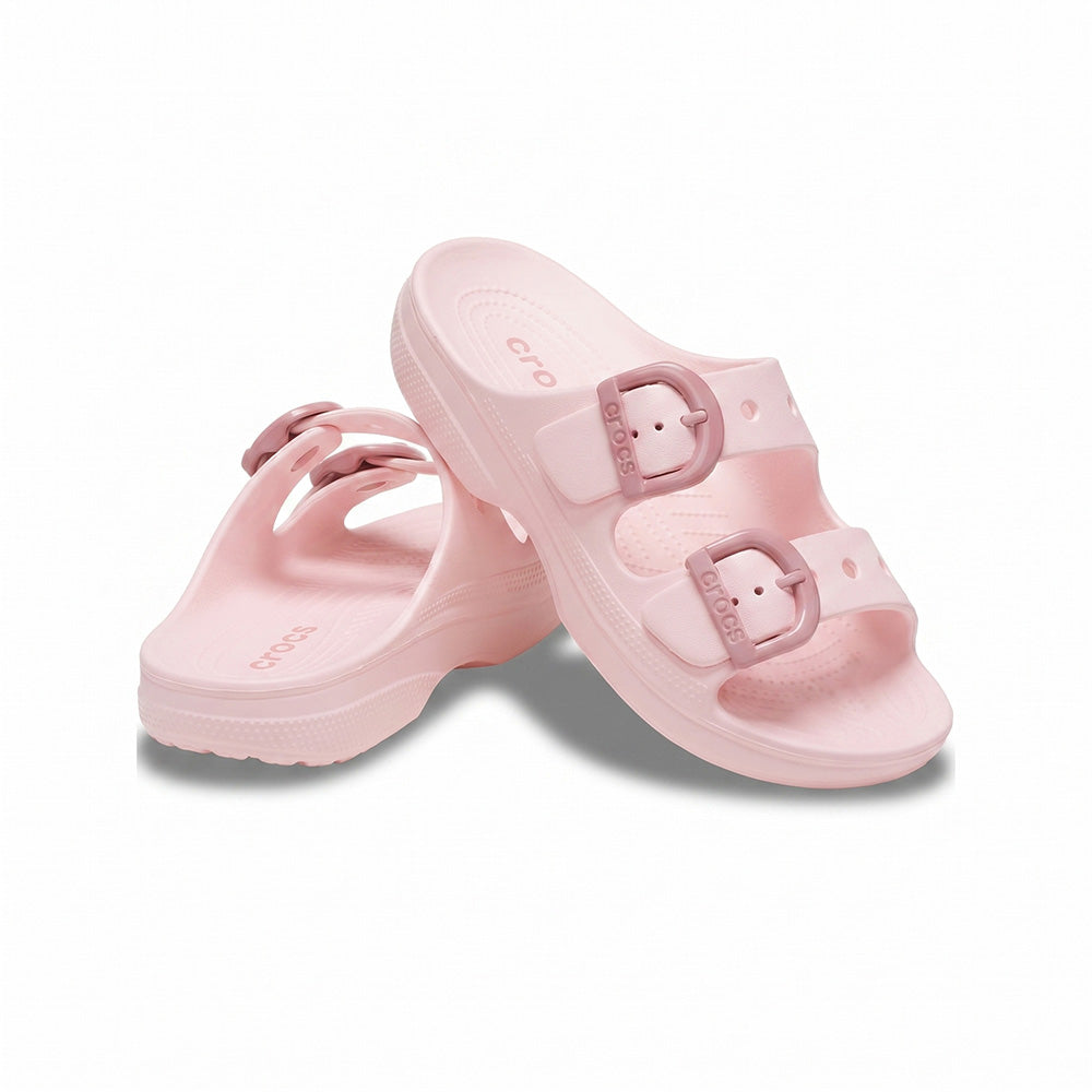 クロックス サタデー エナメル バックル サンダル crocs SATURDAY ENAMEL BUCKLE SANDAL Bubble Ice レディース サンダル 212867-7DF