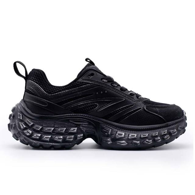 ディストーション レベル DISTORTION REBEL BLACK メンズ スニーカー 7cm 厚底スニーカー 黒 トールシューズ シークレットシューズ シークレットスニーカー 上げ底靴 背が高くなる 身長up 厚底靴 身長盛れる ボリューム感 スタイルアップ 幅広 軽量 DIS25F0001-BK