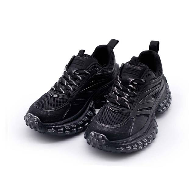 ディストーション レベル DISTORTION REBEL BLACK メンズ スニーカー 7cm 厚底スニーカー 黒 トールシューズ シークレットシューズ シークレットスニーカー 上げ底靴 背が高くなる 身長up 厚底靴 身長盛れる ボリューム感 スタイルアップ 幅広 軽量 DIS25F0001-BK