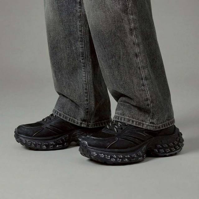 ディストーション レベル DISTORTION REBEL BLACK メンズ スニーカー 7cm 厚底スニーカー 黒 トールシューズ シークレットシューズ シークレットスニーカー 上げ底靴 背が高くなる 身長up 厚底靴 身長盛れる ボリューム感 スタイルアップ 幅広 軽量 DIS25F0001-BK