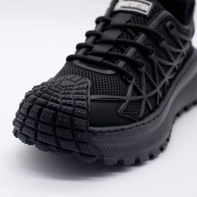 ディストーション アウトロー DISTORTION OUTLAW BLACK メンズ スニーカー 5cm 厚底スニーカー 黒 トールシューズ シークレットシューズ シークレットスニーカー 上げ底靴 身長up 厚底靴 身長盛れる ボリューム感 スタイルアップ 幅広 軽量 DIS25F0002-BK