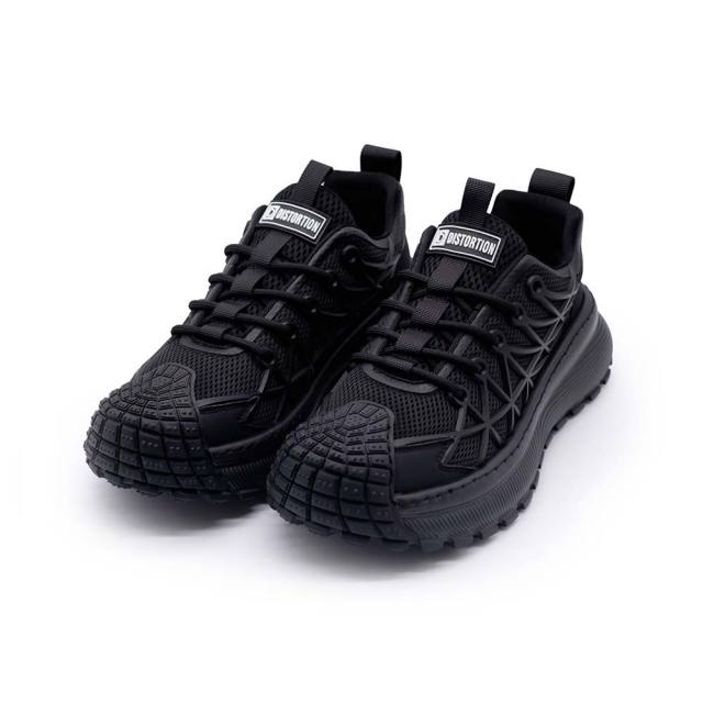 ディストーション アウトロー DISTORTION OUTLAW BLACK メンズ スニーカー 5cm 厚底スニーカー 黒 トールシューズ シークレットシューズ シークレットスニーカー 上げ底靴 身長up 厚底靴 身長盛れる ボリューム感 スタイルアップ 幅広 軽量 DIS25F0002-BK
