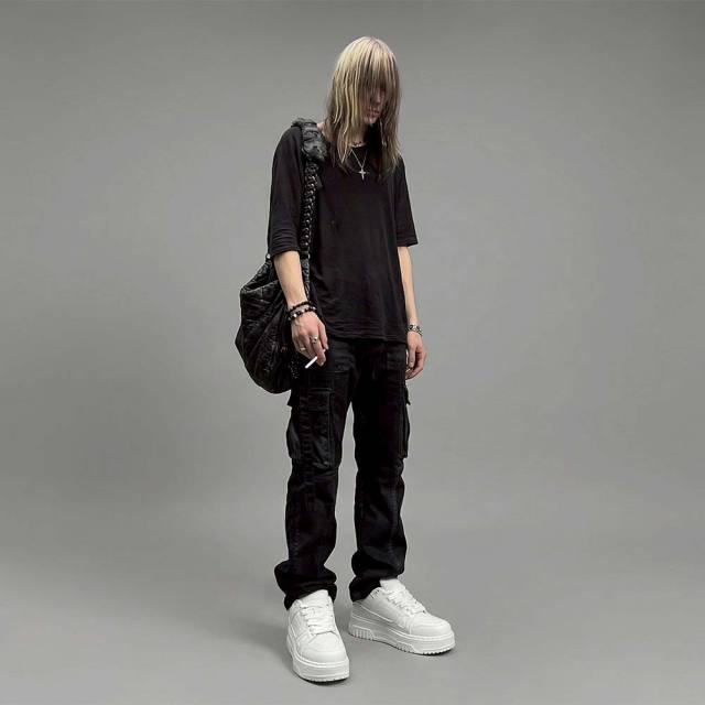 ディストーション ディセント DISTORTION DISSENT WHITE メンズ スニーカー 4cm 厚底スニーカー 白 トールシューズ シークレットシューズ シークレットスニーカー 上げ底靴 身長up 厚底靴 身長盛れる ボリューム感 スタイルアップ 幅広 軽量 DIS25F0006-WH
