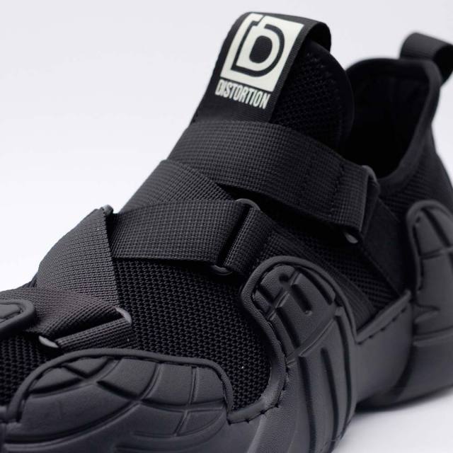 ディストーション サブバート DISTORTION SUBVERT BLACK メンズ スニーカー 5cm 厚底スニーカー 黒 トールシューズ シークレットシューズ シークレットスニーカー 上げ底靴 身長up 厚底靴 身長盛れる ボリューム感 スタイルアップ 幅広 軽量 DIS25F0007-BK