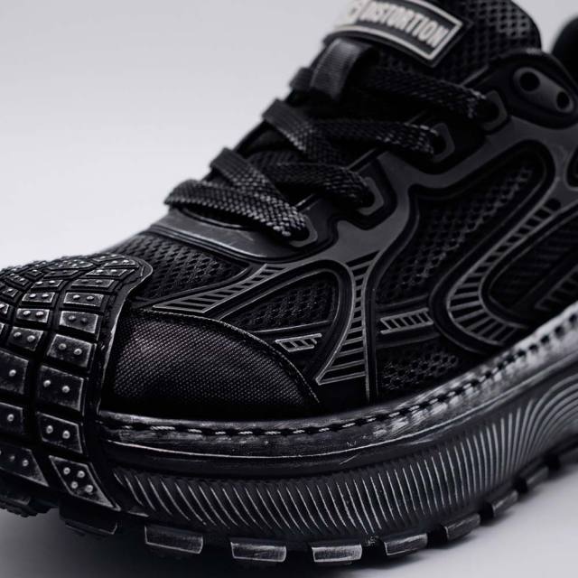 ディストーション ディファイアント DISTORTION DEFIANT BLACK メンズ スニーカー 5cm 厚底スニーカー トールシューズ シークレットシューズ シークレットスニーカー 上げ底靴 身長up 厚底靴 身長盛れる ボリューム感 スタイルアップ 幅広 軽量 DIS25F0008-BK