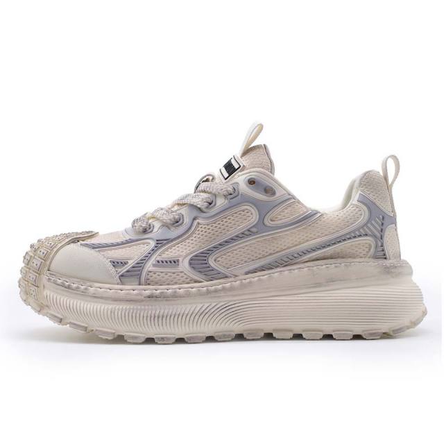 ディストーション ディファイアント DISTORTION DEFIANT WHITE メンズ スニーカー 5cm 厚底スニーカー トールシューズ シークレットシューズ シークレットスニーカー 上げ底靴 身長up 厚底靴 身長盛れる ボリューム感 スタイルアップ 幅広 軽量 DIS25F0008-WH